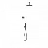 Kit de douche thermostatique électronique et encastré SHOWER TECHNOLOGY Noir Mat - TRES 09288567NM