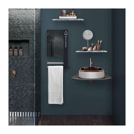 Sèche-serviettes soufflant blanc sans barre 1800W (800W+1000W) TELIA - ATLANTIC 720109