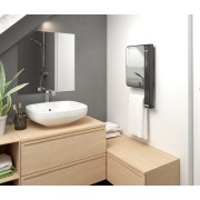 Sèche-serviettes soufflant gris avec barres 1800W (800W+1000W) TELIA - ATLANTIC 720110