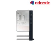 Sèche-serviettes soufflant gris avec barres + miroir 1800W (800W+1000W) TELIA - ATLANTIC 720111