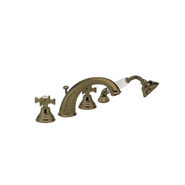 BAIN/DOUCHE CHAMBORD 4 TROUS SUR GORGE VIEUX BRONZE - CRISTINA ONDYNA CH10492
