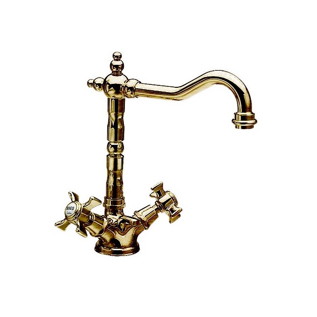 LAVABO CHAMBORD BEC POTENCE MOBILE VIEUX BRONZE +Vidage - CRISTINA ONDYNA CH11192