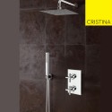 Pack de douche encastré thermostatique chromé EXECUTIVE - CRISTINA ONDYNA XEV8520