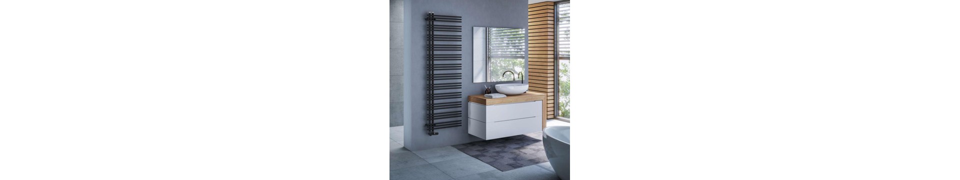 Sèche-serviettes eau chaude ACOVA Manava Asymétrique réversible simple et double