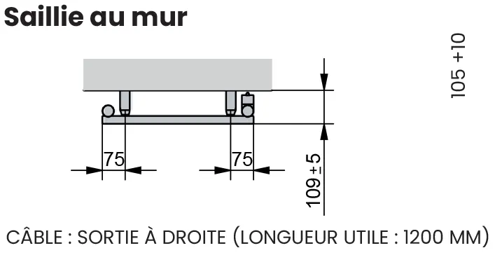 Cala IHD saillie au mur