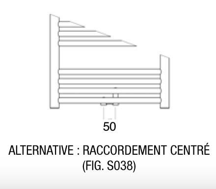 seche serviette raccordement centré