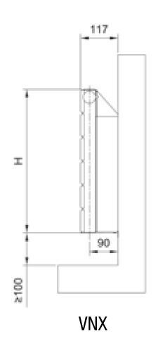 Saillie au mur Fassane Neo Horizontal