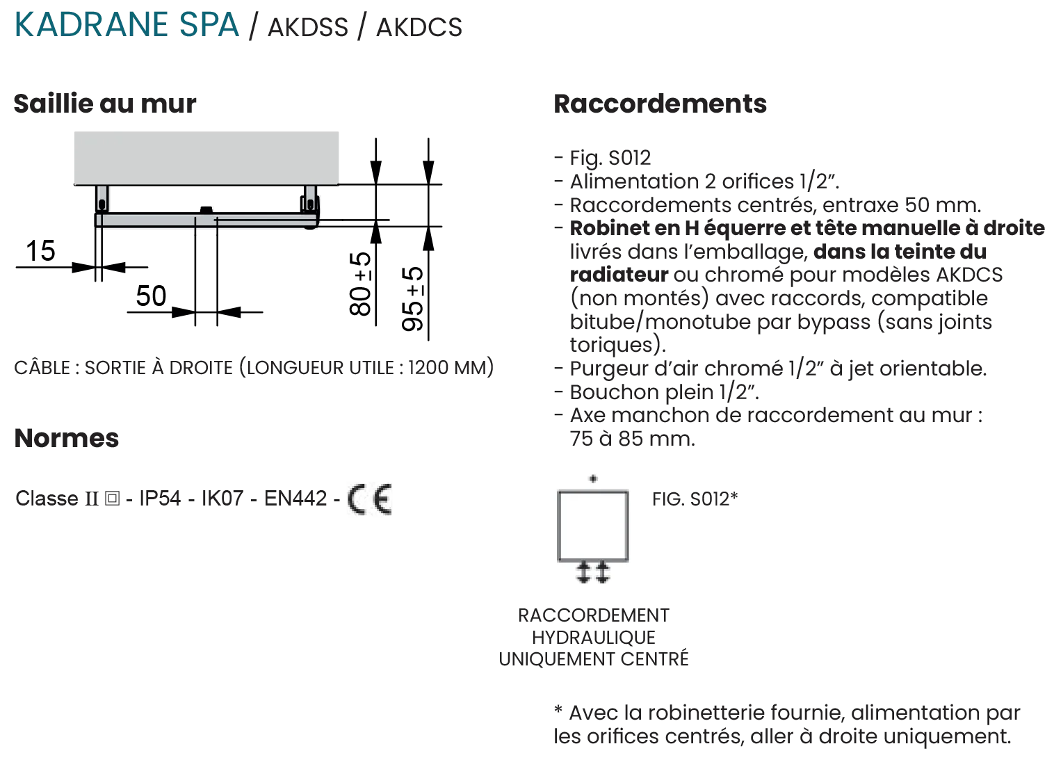 Kadrane Spa mixte ihd raccordements