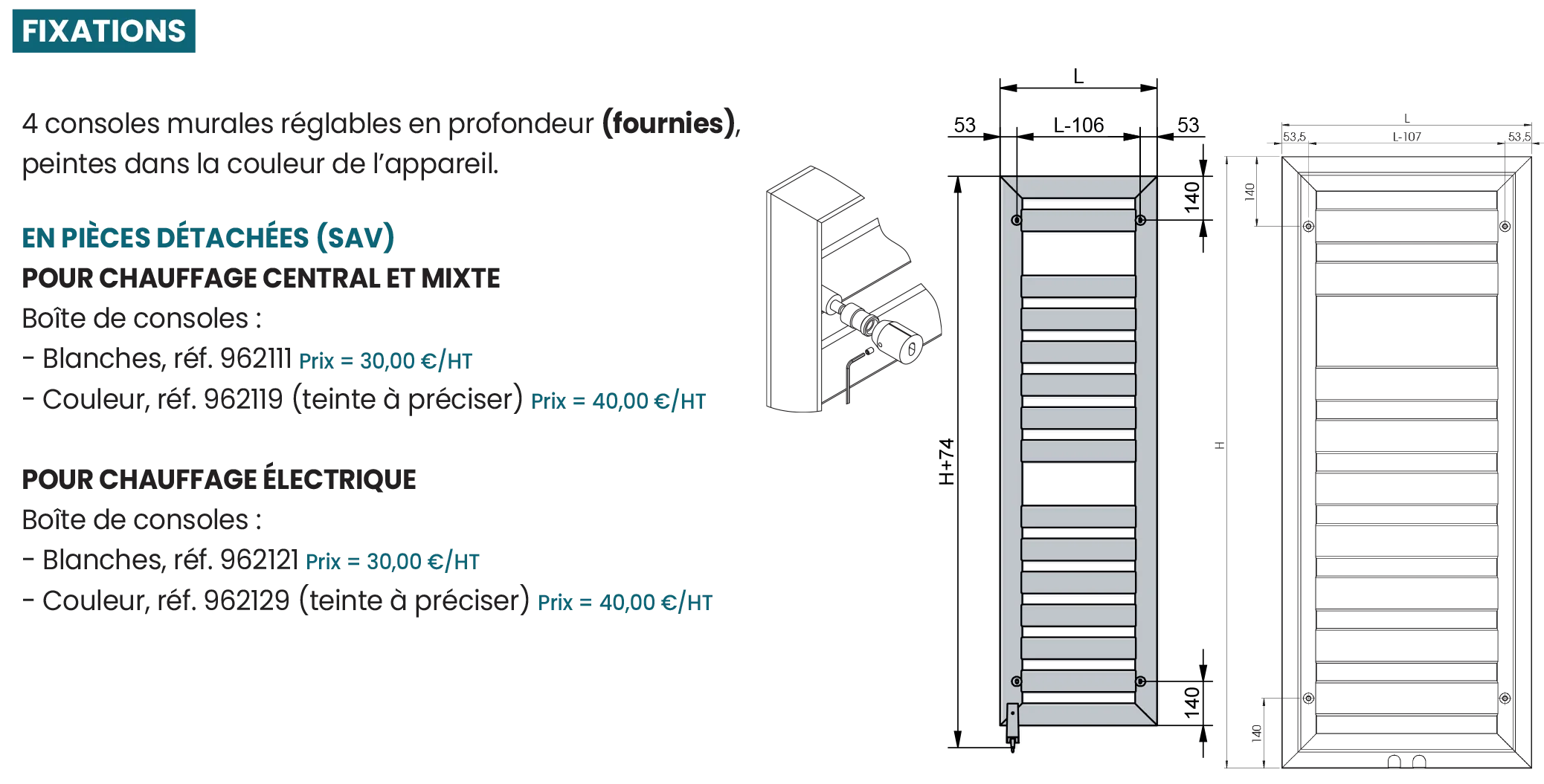 Karena spa Acova Fixations