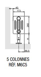 Vuelta plinthe 5 colonnes