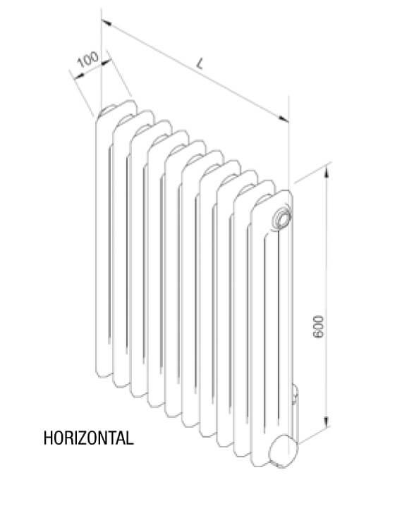 Radiateur électrique Acova Vuelta horizontal sans régulation TMC