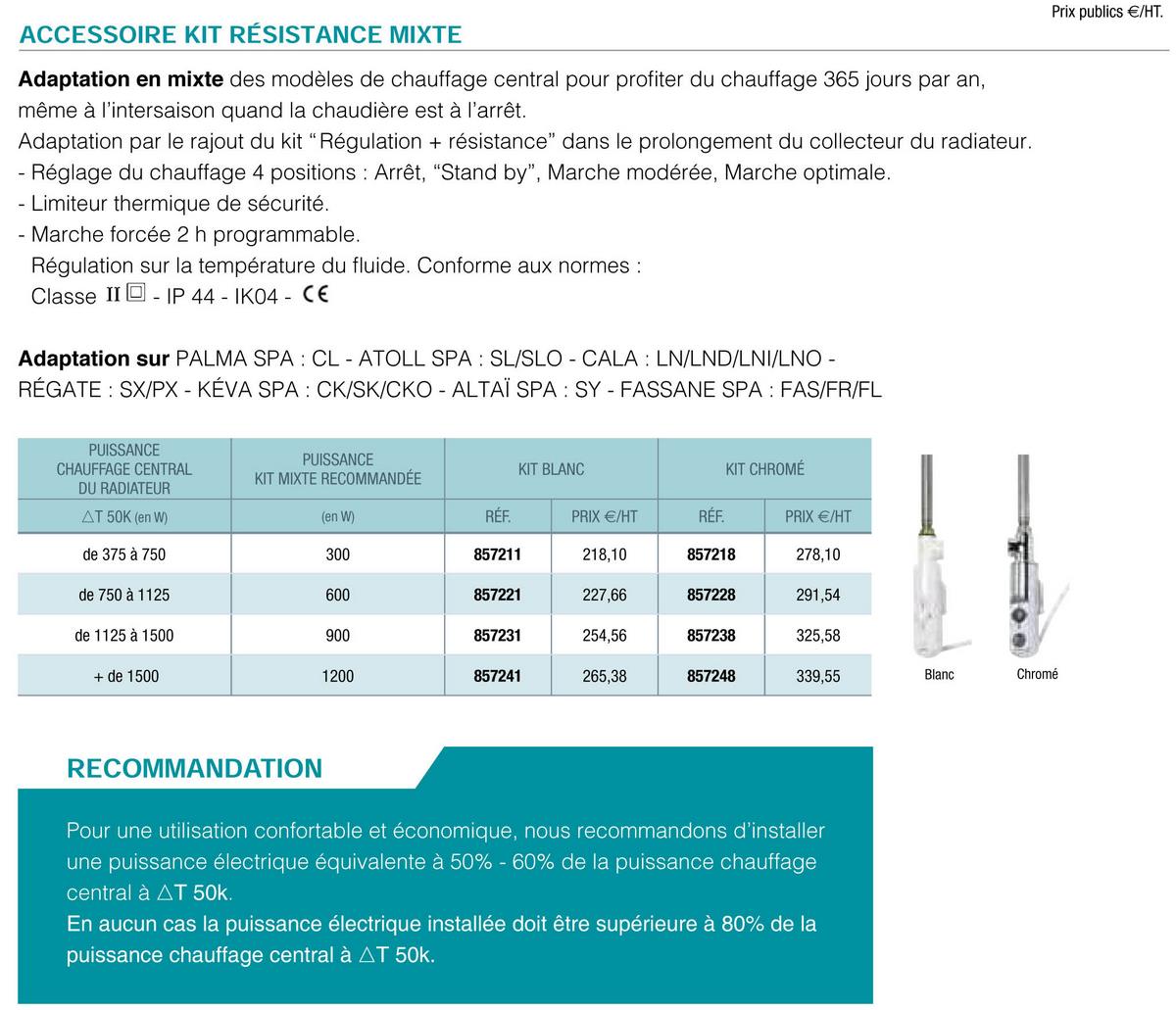 acova resistance mixte