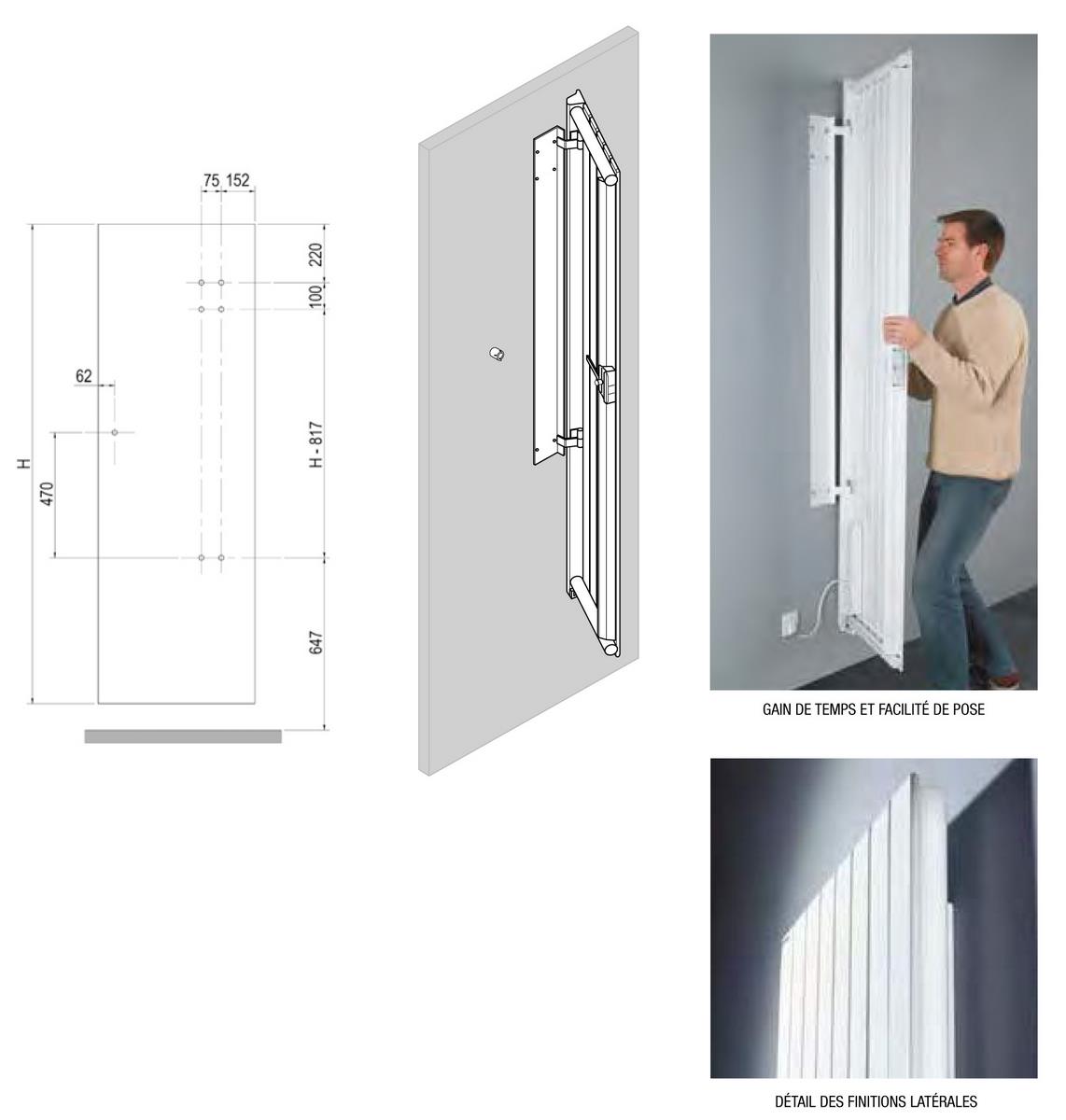 Radiateur électrique ACOVA - FASSANE Vertical 2000W - inertie fluide -  THX-200-200-TF - Vita Habitat