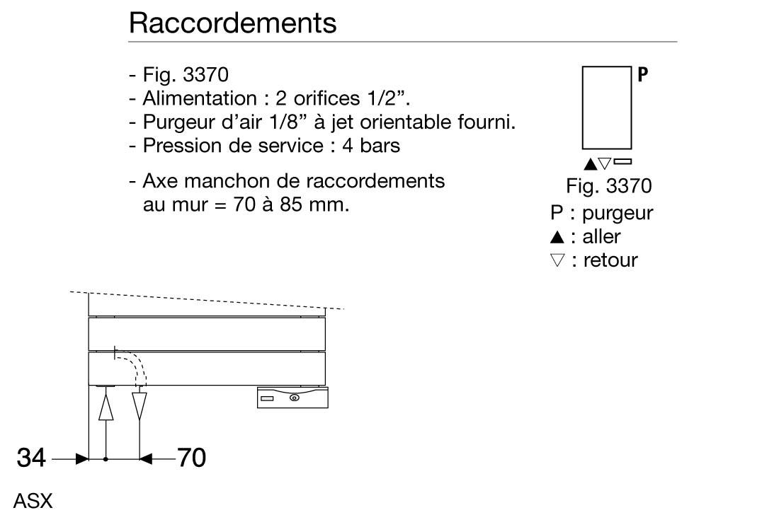 raccordement seche serviettes mixte