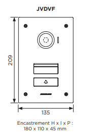 dimensions-platine-de-rue-encastrée-aiphone-JVS1F