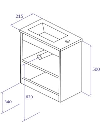 Dimensions meuble et vasque pour salle de bain armobany