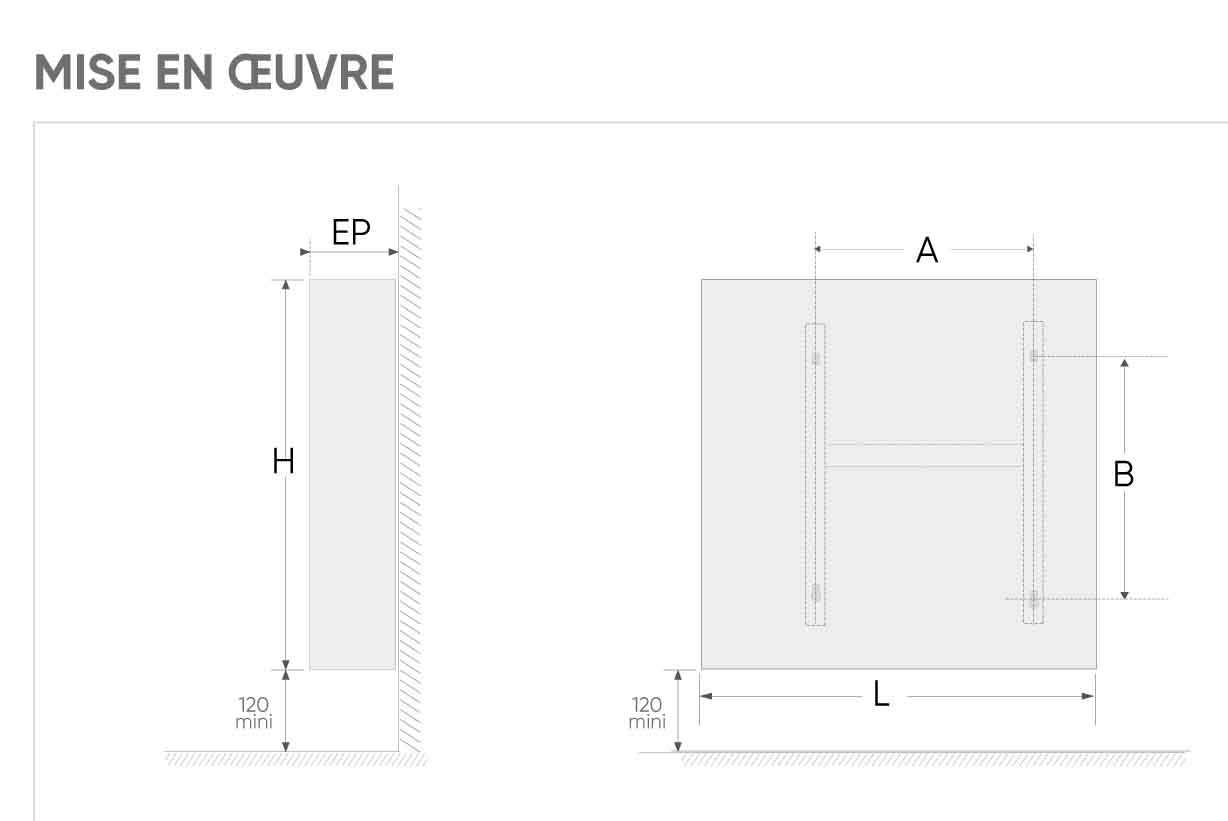 Radiateur à inertie fluide 500W ATLANTIC Accessio Digital 2 - 524905