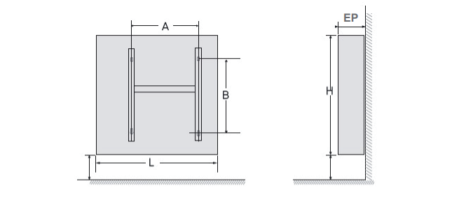 cote-d-encombrement-radiateur-electrique-NARIA-NKF15