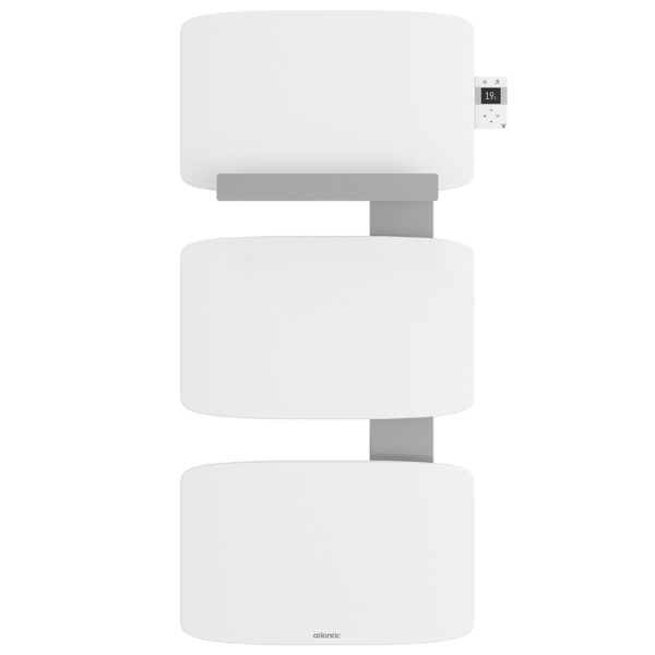 Sèche-serviettes ATLANTIC AMARILIS mât à droite blanc 650W