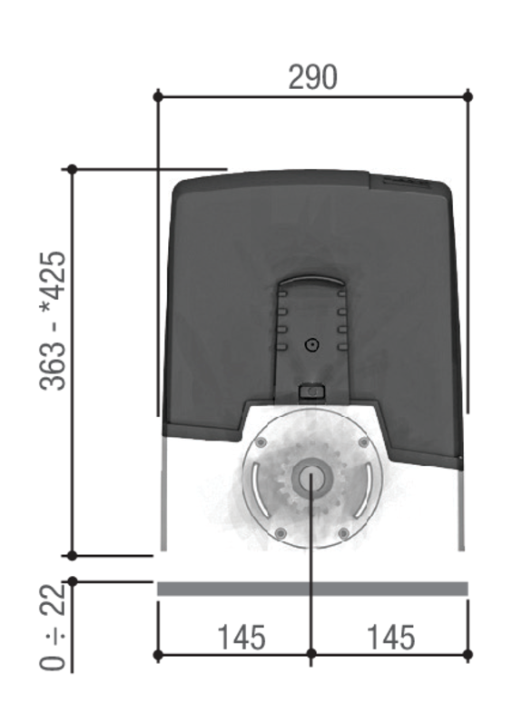 Dimensions automatisme BXV