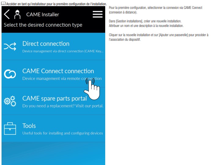 application-connect-setup