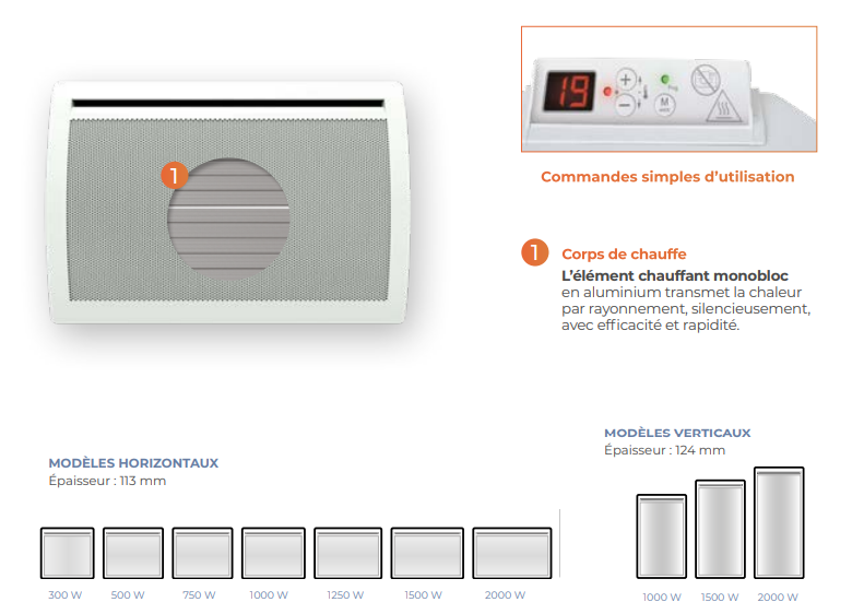 Panneau rayonnant APPLIMO - QUARTO Smart ECOcontrol Vertical