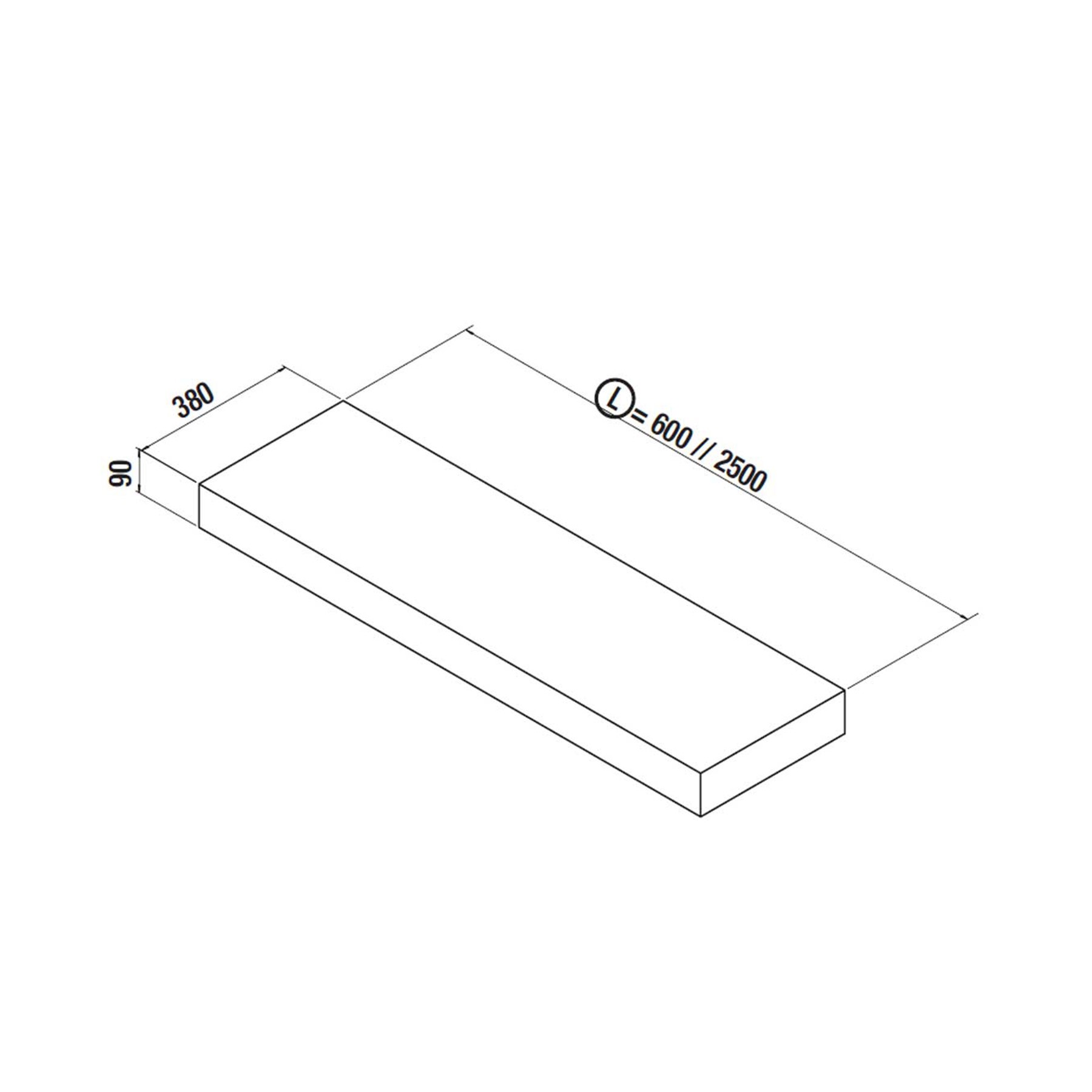 Etagère chêne africain COMPAKT 38 - SALGAR 25622 - Vita Habitat