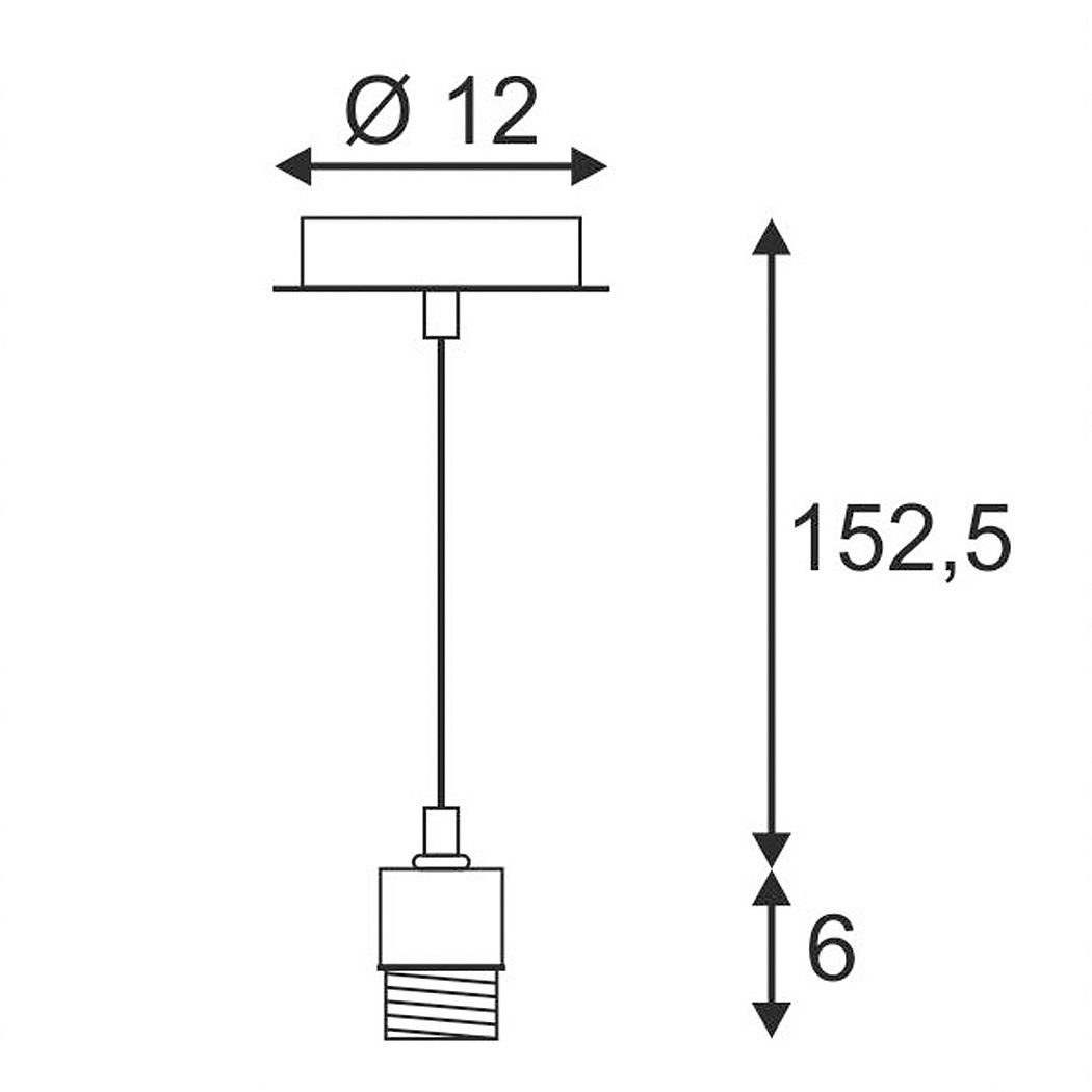 cable de suspension avec patère fenda 155560 - slv