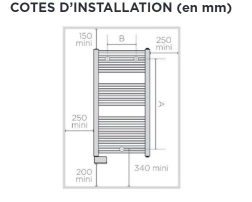 Sèche serviette électrique Corsaire 2 Galbé 472320 1000 Watts Thermor