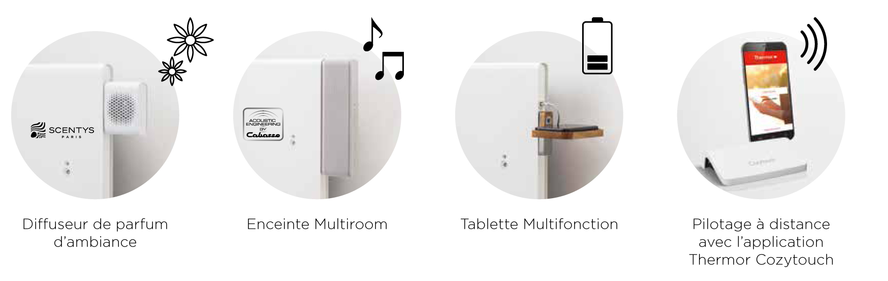 Tablette multifonction pour radiateur et sèche serviette Thermor