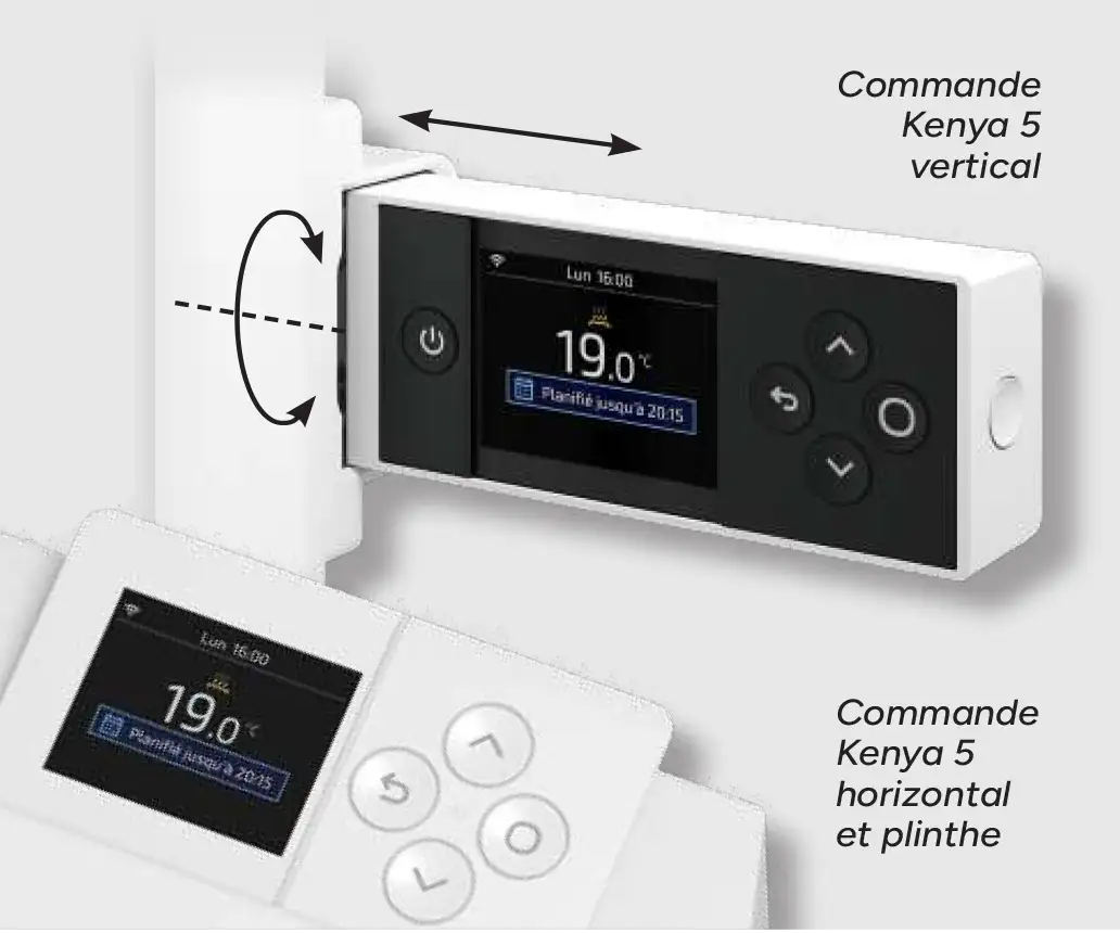 Commande digitale du radiateur électrique Thermor Kenya 5