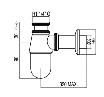 dimensions siphon tres