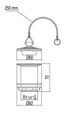 schéma technique bonde de lavabo