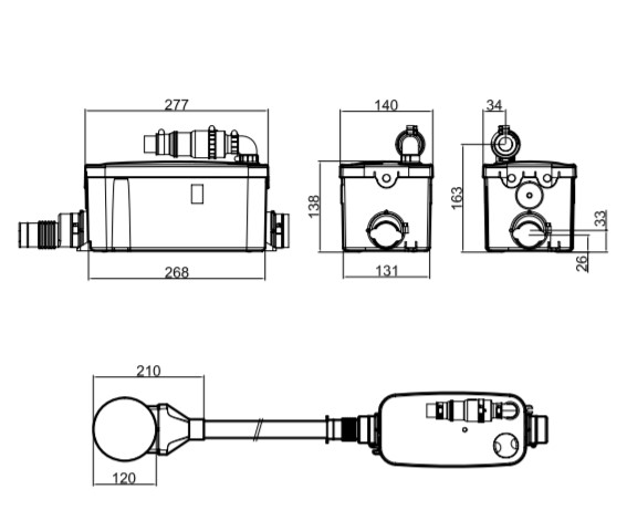 Pompe de relevage pour douche à receveur extra plat - WATERMATIC