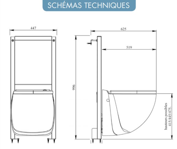 W40SP Silence Watermatic, la cuvette WC suspendue à broyeur