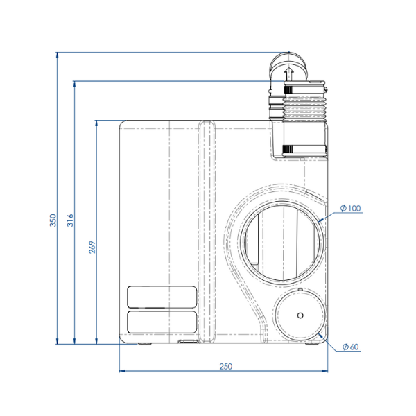 Schéma technique du broyeur/pompe WD1000 n°2