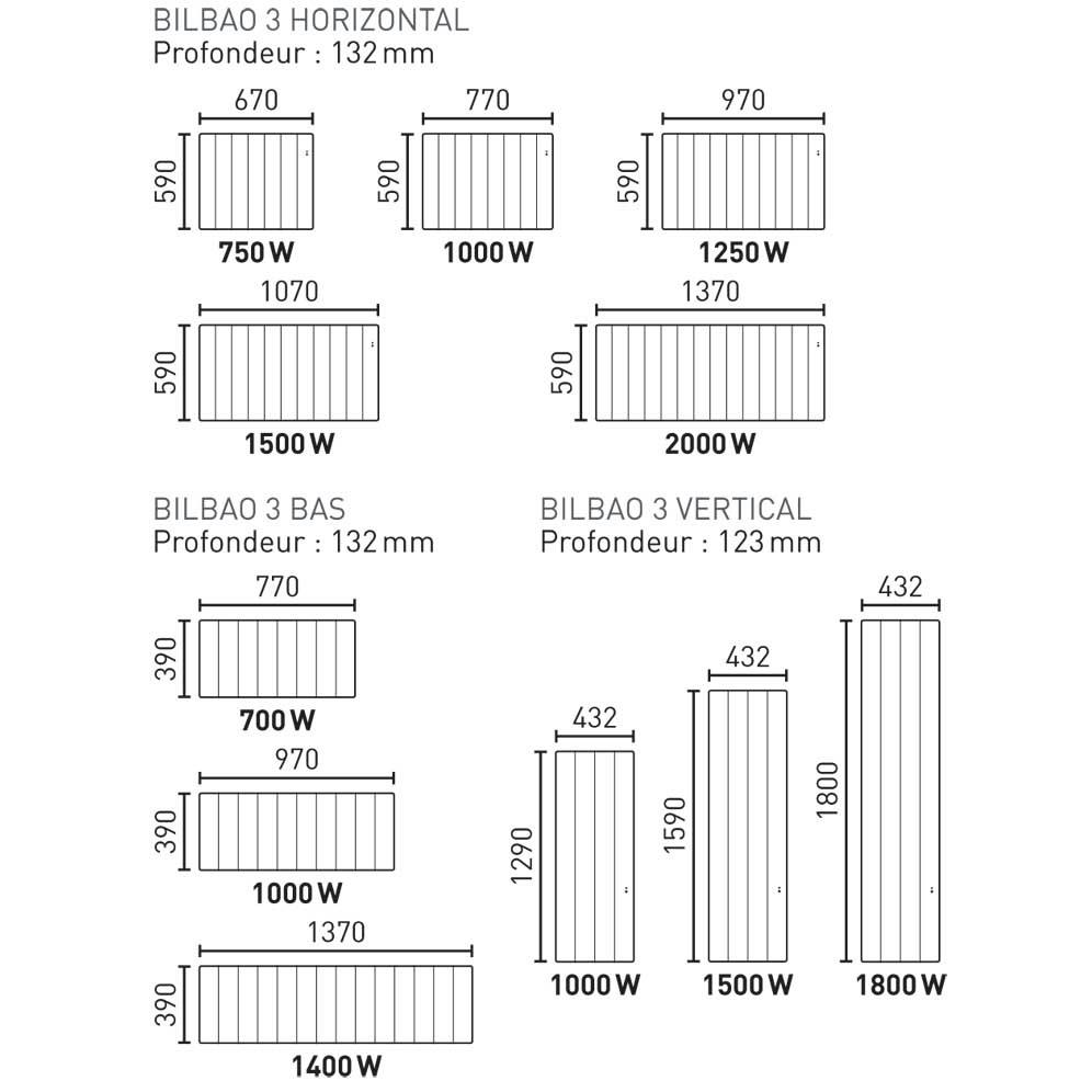 Radiateur connecté à inertie 1500W THERMOR Bilbao3 - 494851