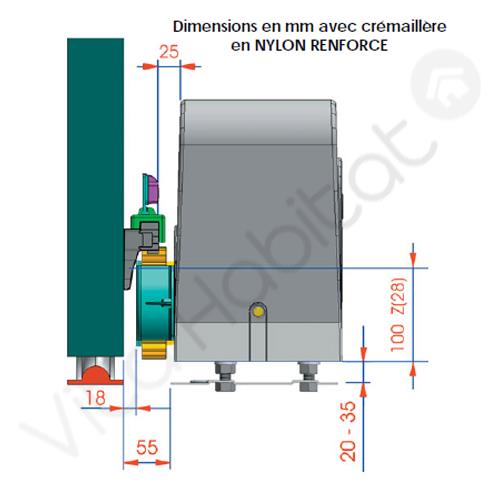 Croquis installation cyclo C720 Faac